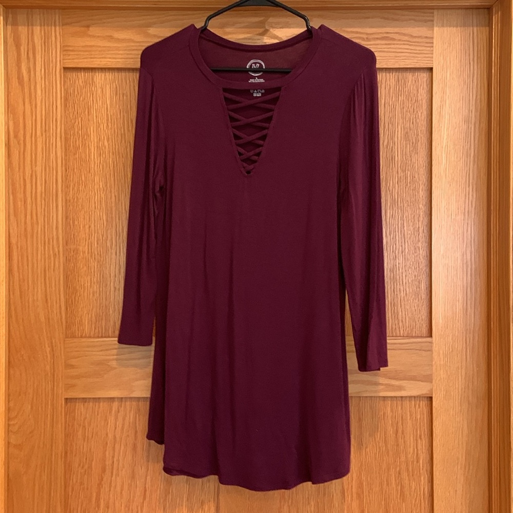 Maurices Crisscross Long Sleeve Top